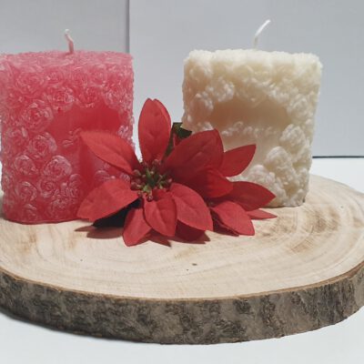 Love Kerze mit Rosen