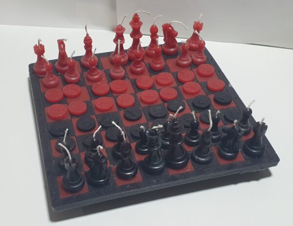 Schach/Dame Rot/Schwarz